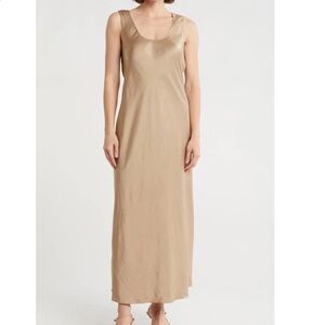 Theory Cowl Back Slip Dress Size S Women Sleeveless In Mesa Cruched Satin